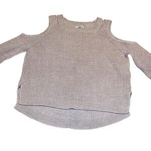 Hollister Cold Shoulder SWEATER, pink Blush, mauve, Small